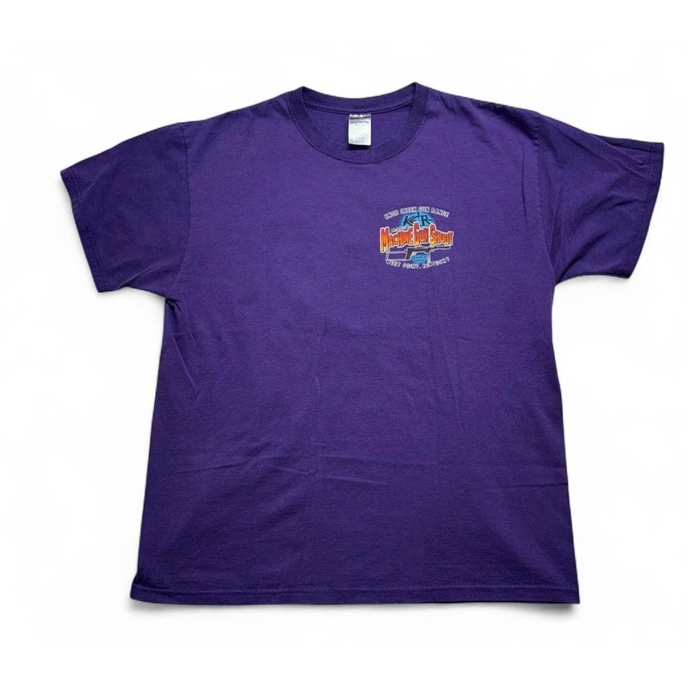 Jerzees Knob Creek Machine Gun Shoot 2012 T-Shirt Purple XL Swedish K M45D - Picture 2 of 7
